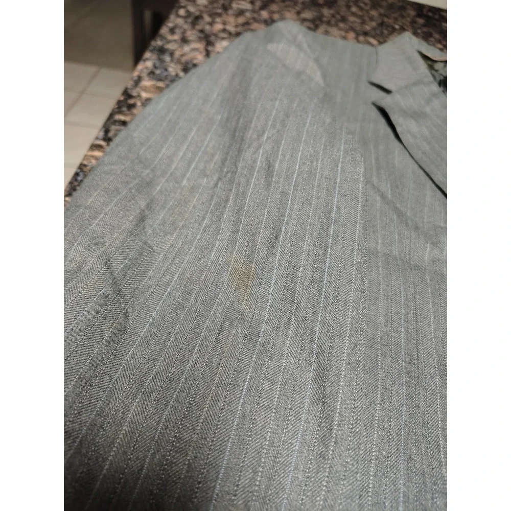 Christian Dior Monsieur Gray Pinstripe Blazer Vintage Tailored USA Suit Coat